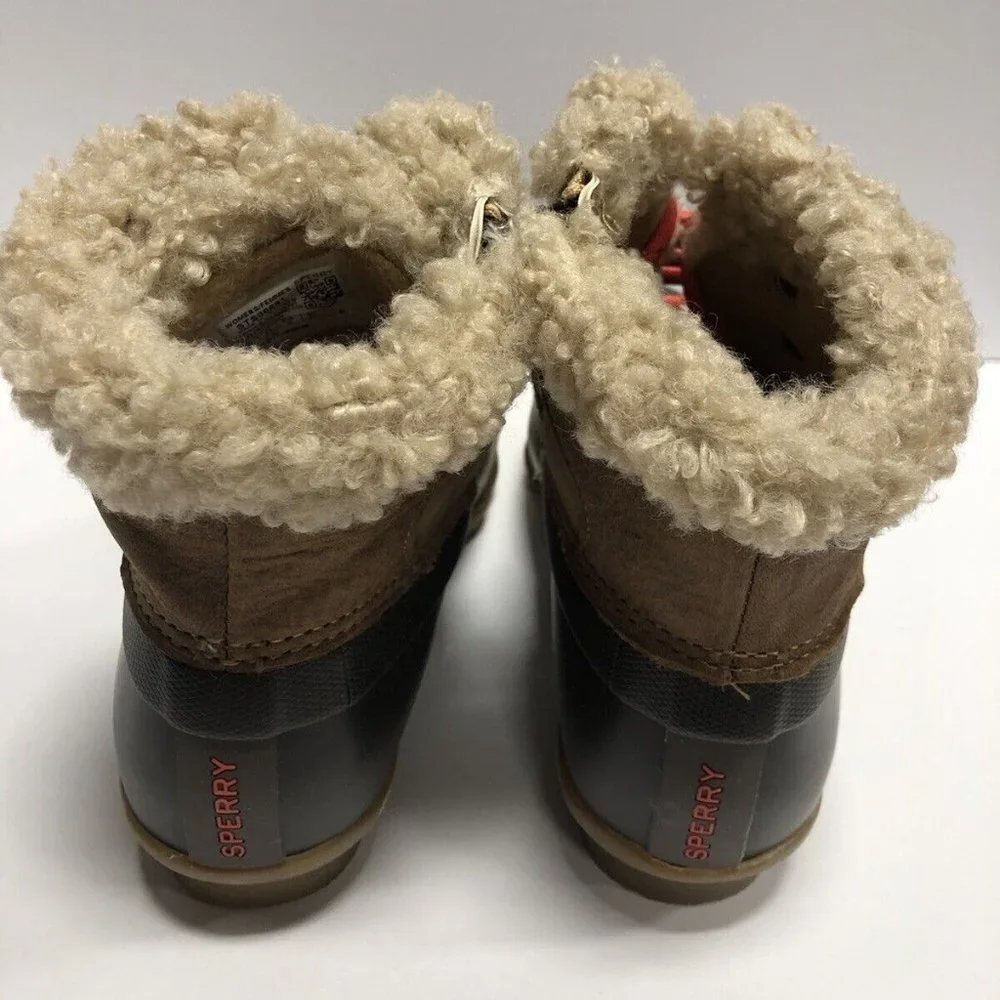 Sperry Women’s Saltwater, Brown Zip Boots, Size 5 M
